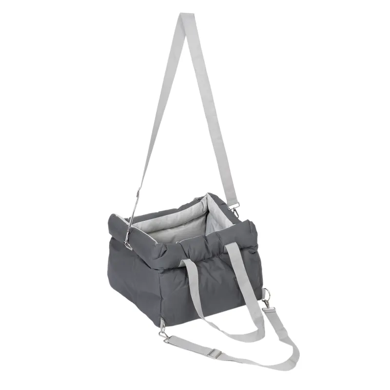 zooplus Basics fotelik samochodowy dla psa, szary - Dł. x szer. x wys.: 45 x 41 x 29 cm