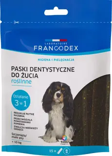 FRANCODEX Paski dentystyczne do żucia S - przysmak dla psa - 15szt.