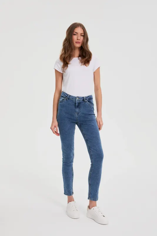Jeansy skinny niebieskie