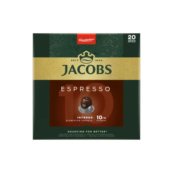 Jacobs Espresso Intenso kawa w kapsułkach do ekspresów Nespresso®, 20 szt.
