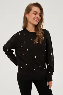 Bluza z dżetami czarna