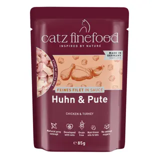 catz finefood Feines Filet, 16 x 85 g - Kurczak i indyk