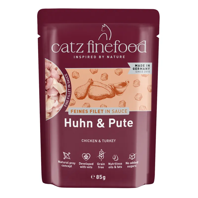 catz finefood Feines Filet, 16 x 85 g - Kurczak i indyk