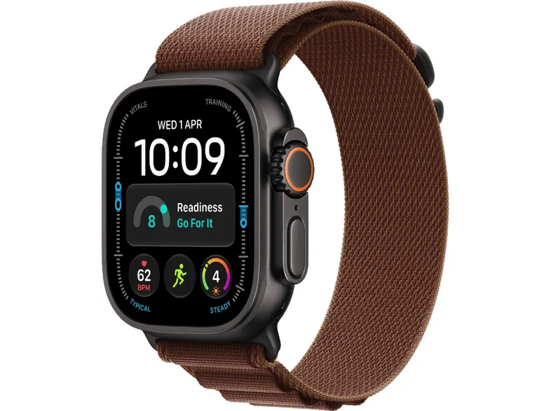 Smartwatch APPLE Watch Ultra 4 GPS + Cellular, koperta 49mm z tytanu w kolorze czarnym, opaska Alpine burgundu - rozmiar M MJC14QP/A