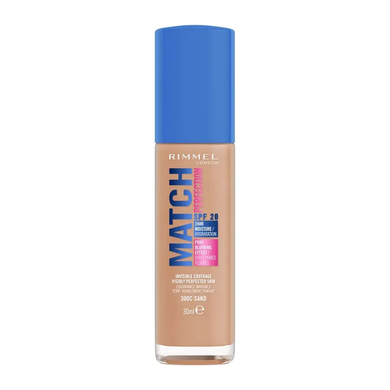 Rimmel Match Perfection Nawilżający Podkład do Twarzy z Filtrem SPF20 300C Sand