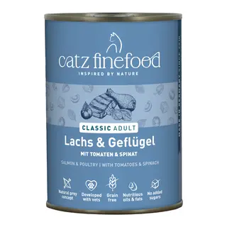 Korzystny pakiet catz finefood, 12 x 400 g - Łosoś z drobiem
