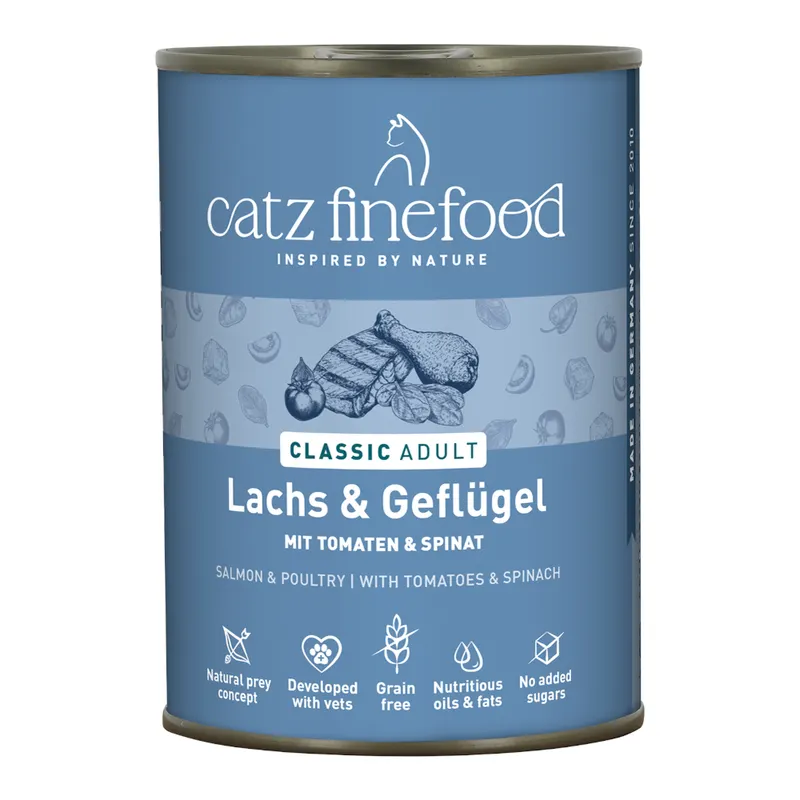 Korzystny pakiet catz finefood, 12 x 400 g - Łosoś z drobiem
