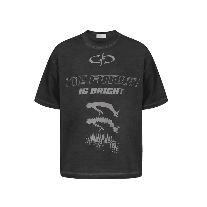 Vintage Graphic Print T Shirt Mens Streetwear Hip Hop Y2k Casual Tees Tops Men Oversized Harajuku Short Sleeve T-Shirt Male