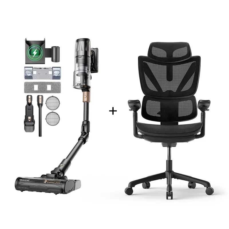 Odkurzacz bezprzewodowy Proscenic P20 OnePass ACGAM CG-5245M Ergonomiczny fotel biurowy