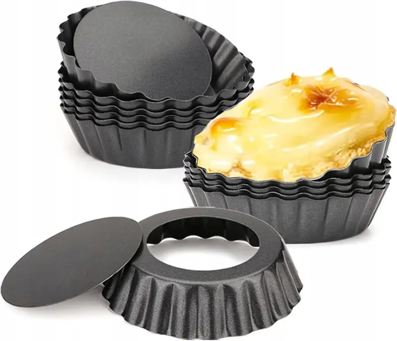 ZESTAW 6 FORM DO TARTALET QUICHE Ø10 CM STALOWA POWŁOKA