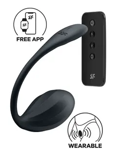 Satisfyer Ribbed Petal App Vibrator Black