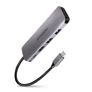 AXAGON HMC-5 Wieloportowy hub USB-C 5w1, 5Gbps, 2x USB-A, HDMI 4K/30Hz, SD/microSD, PD 100W, kabel 20 cm
