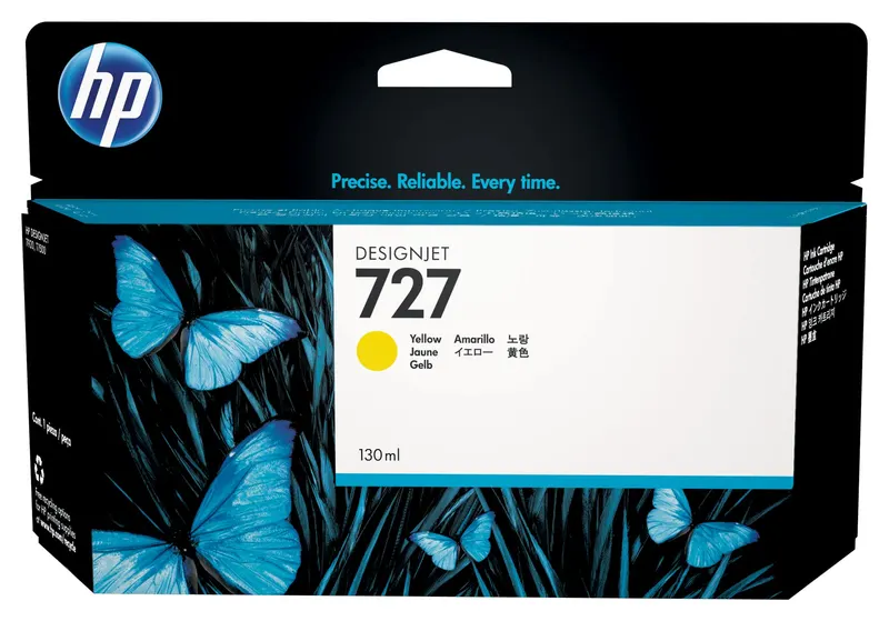 Żółty wkład atramentowy HP 727 DesignJet 130 ml