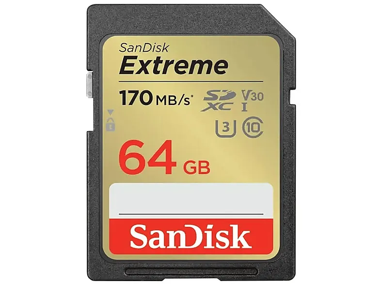 Karta pamięci SANDISK Extreme SDXC 64 GB 170/80 MB/s C10 V30 UHS-I U3