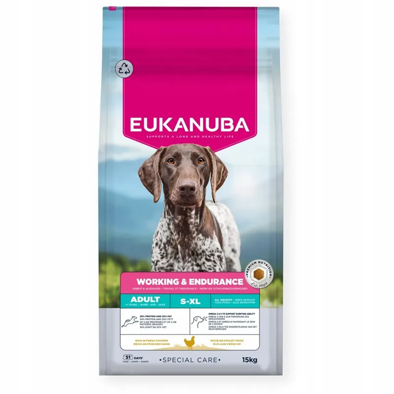 EUKANUBA Working Endurance - sucha karma dla psa - 15kg
