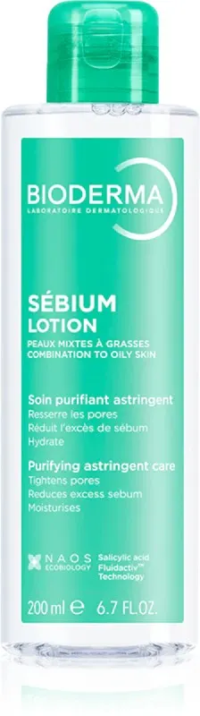 Bioderma Sebium Lotion Oczyszczający Lotion Zwężający Rozszerzone Pory 200ml