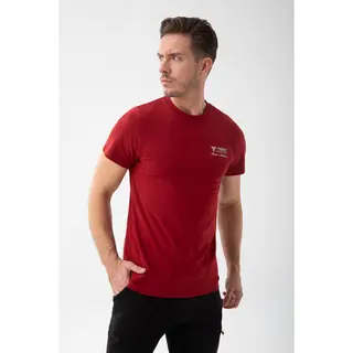 Czerwony męski T-shirt slim fit TW BASIC TSHIRT 195 M RED - XXL