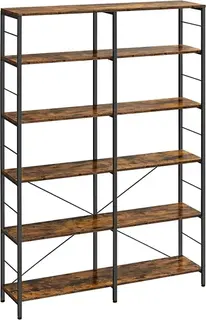 Regał na książki 6 POZIOMÓW 30x120x170cm do Salonu Kuchni VINTAGE na BALKON
