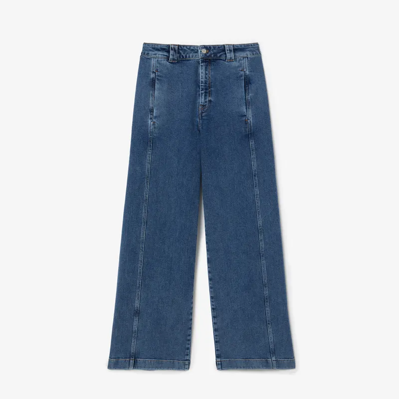 Lacoste Jeansy Z Denimu Stretch Damskie Niebieski