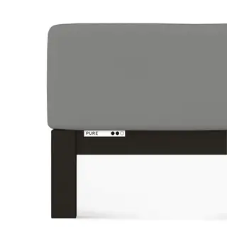 Prześcieradło Schlafgut Pure | 90x190-100x220 cm | Szary Mid | -100x220 - S (128) bawełna