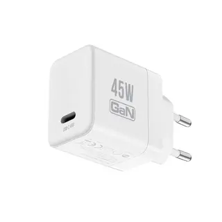 CRONG Ładowarka sieciowa Ultra Compact GaN USB-C 45W PD 3.0 z PPS biała