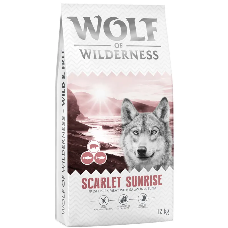 Wolf of Wilderness Adult "Scarlet Sunrise", łosoś i tuńczyk - 12 kg: nowa receptura
