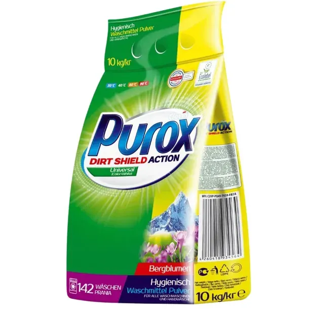PUROX PROSZEK DO PRANIA UNIVERSAL KOLORÓW I BIAŁEGO UNIWERSALNY 10KG