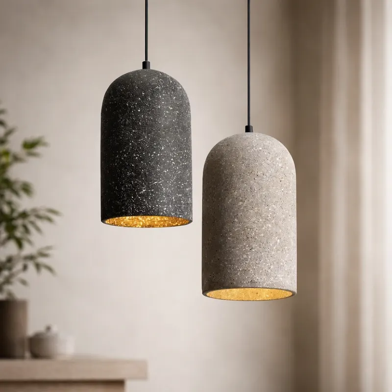 NARI – Cementowa lampa wisząca | Styl Japandi & Wabi-Sabi