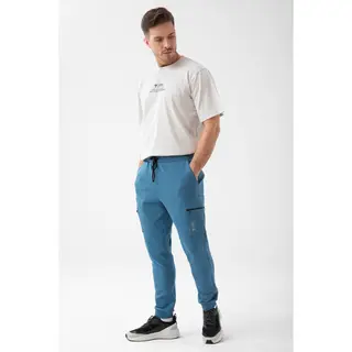 Niebieskie spodnie dresowe męskie TW BASIC PANTS 192 M BLUE - L