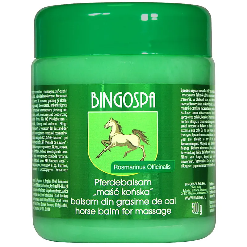 Maść "końska" z ekstraktem z rozmarynu 500 g BINGOSPA