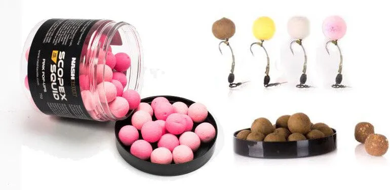Kulki Nash Pop Up Airball Boilies Scopex Squid 20 mm Biały