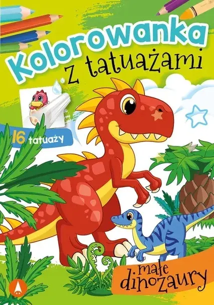 Kolorowanka z tatuażami MAŁE DINOZAURY tatuaże