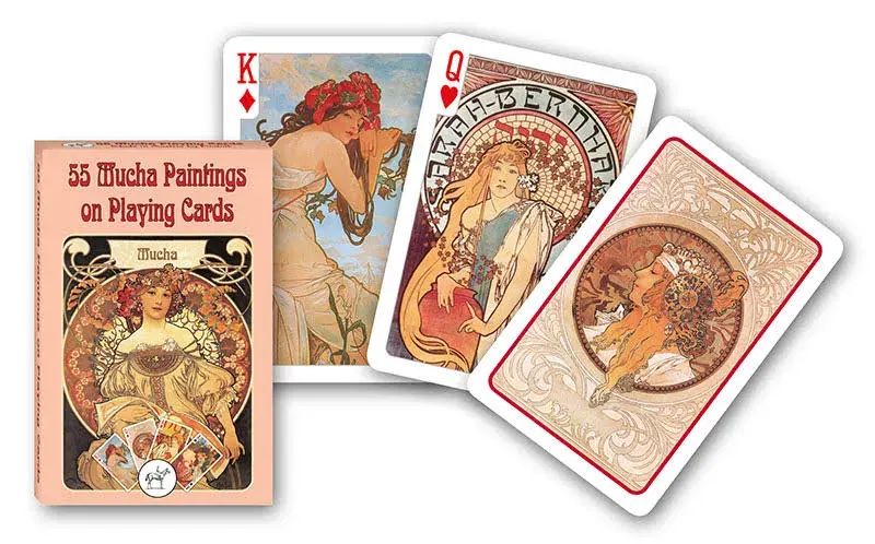 International Mucha, karty pojedyncze, Piatnik