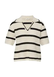 Polo z dzianiny z dekoltem w serek o kroju Relaxed Fit