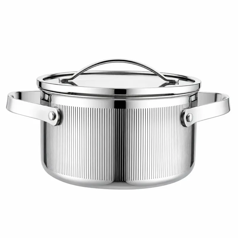 Garnek Vcasa Velora 18Cm Stal 304 Tri-Ply Indukcja Pokrywka Odcedzanie 2,1L