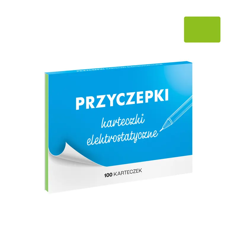 PRZYCZEPKI - zielone karteczki elektrostatyczne