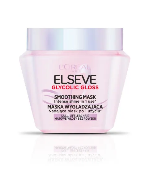 Loreal Elseve Glycolic Gloss Wygładzająca Maska do Włosów 300ml