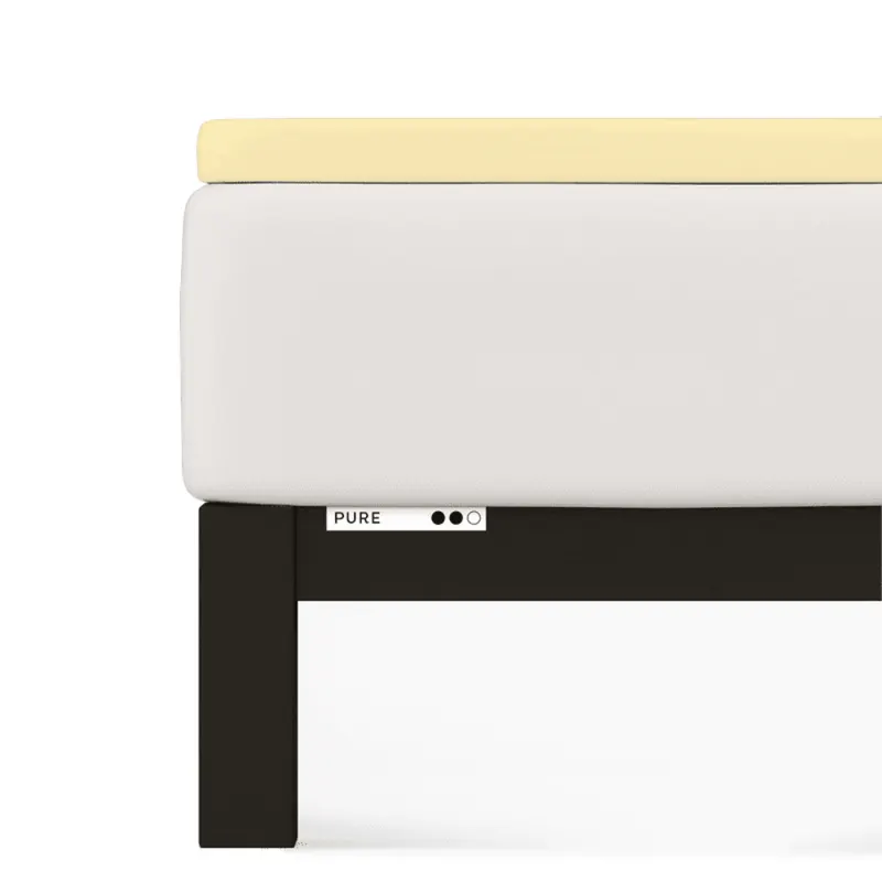 Prześcieradło Schlafgut Pure Topper | 90x190-100x220 cm | Żółty Mid | -100x220 Yellow Mid 164 - S bawełna