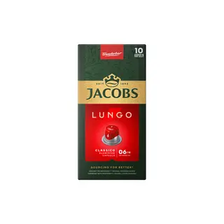 Kawa w kapsułkach JACOBS Lungo 6 Classico do ekspresów Nespresso®, 10 sztuk.