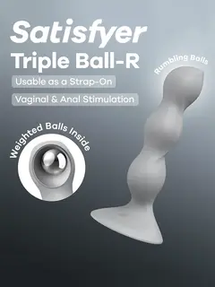 Satisfyer Triple Ball-R Weighted Dildo Grey