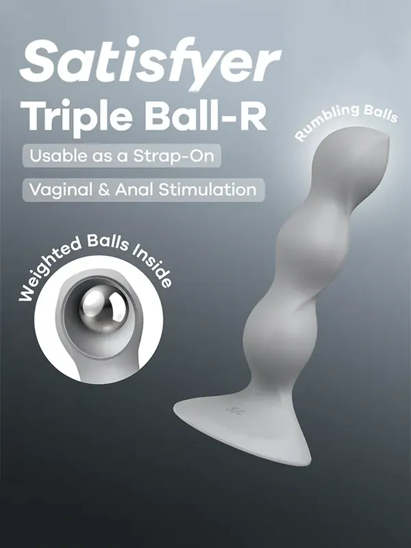 Satisfyer Triple Ball-R Weighted Dildo Grey