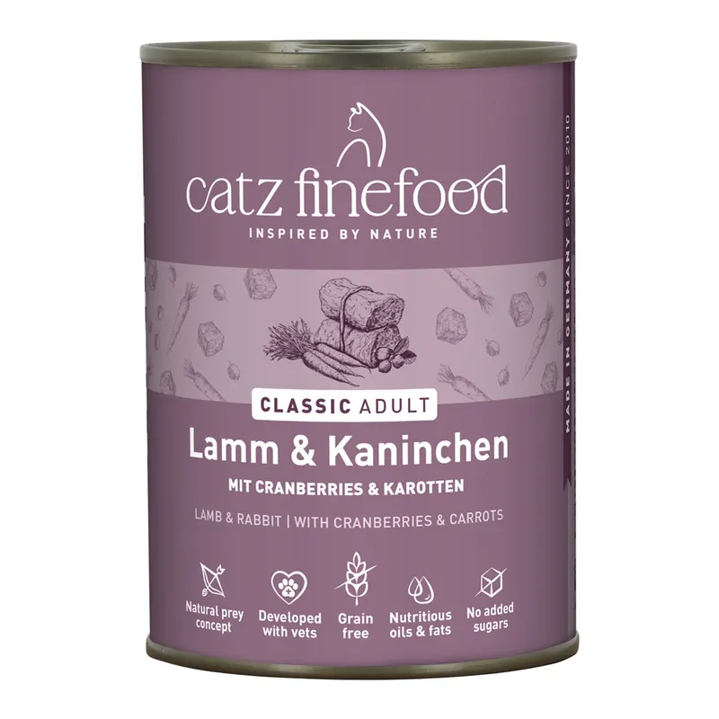 Korzystny pakiet catz finefood, 12 x 400 g - Jagnięcina z królikiem