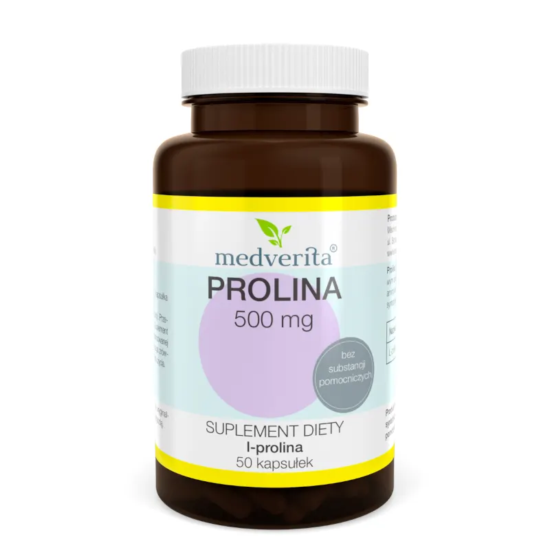 Aminokwasy L-prolina MEDVERITA Prolina 500mg 50kaps