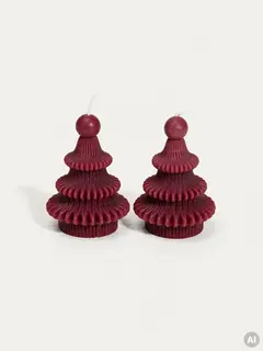 Świece dekoracyjne FESTIVE CHEER Merlot 2 szt.