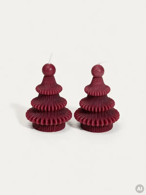 Świece dekoracyjne FESTIVE CHEER Merlot 2 szt.