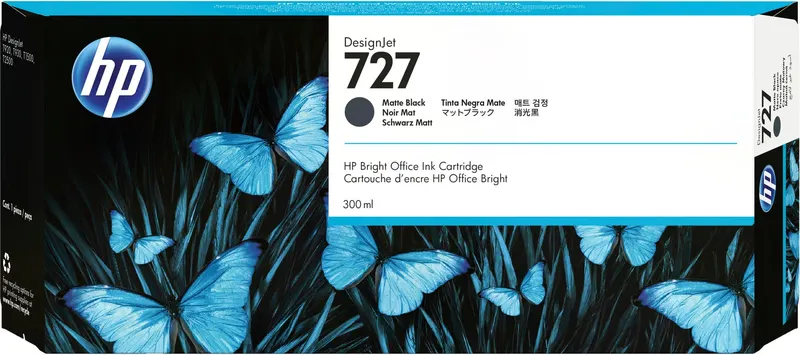 Czarny matowy wkład atramentowy HP 727 DesignJet 300 ml
