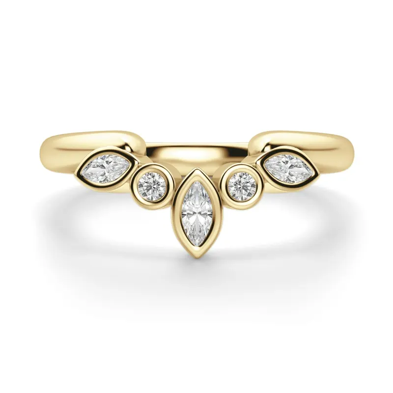 Obrączka Ślubna Queen Laboratoryjny Diament 585 Żółte Złoto (14K)