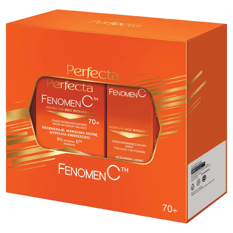 Zestaw Perfecta Fenomen C 70+ Krem do twarzy z witaminą C 50 ml i Krem pod oczy 15 ml