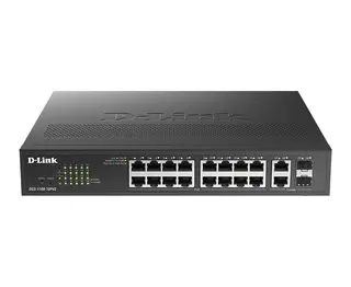 D-Link Przełącznik Gigabitowy Smart Managed DGS-1100-18PV2 16 x 10/100/1000BASE-T PoE