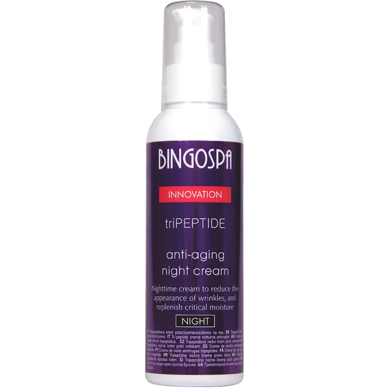 Krem zwiększający produkcję kolagenu i naturalnego kwasu hialuronowego Trójpeptydowy na noc 135 g